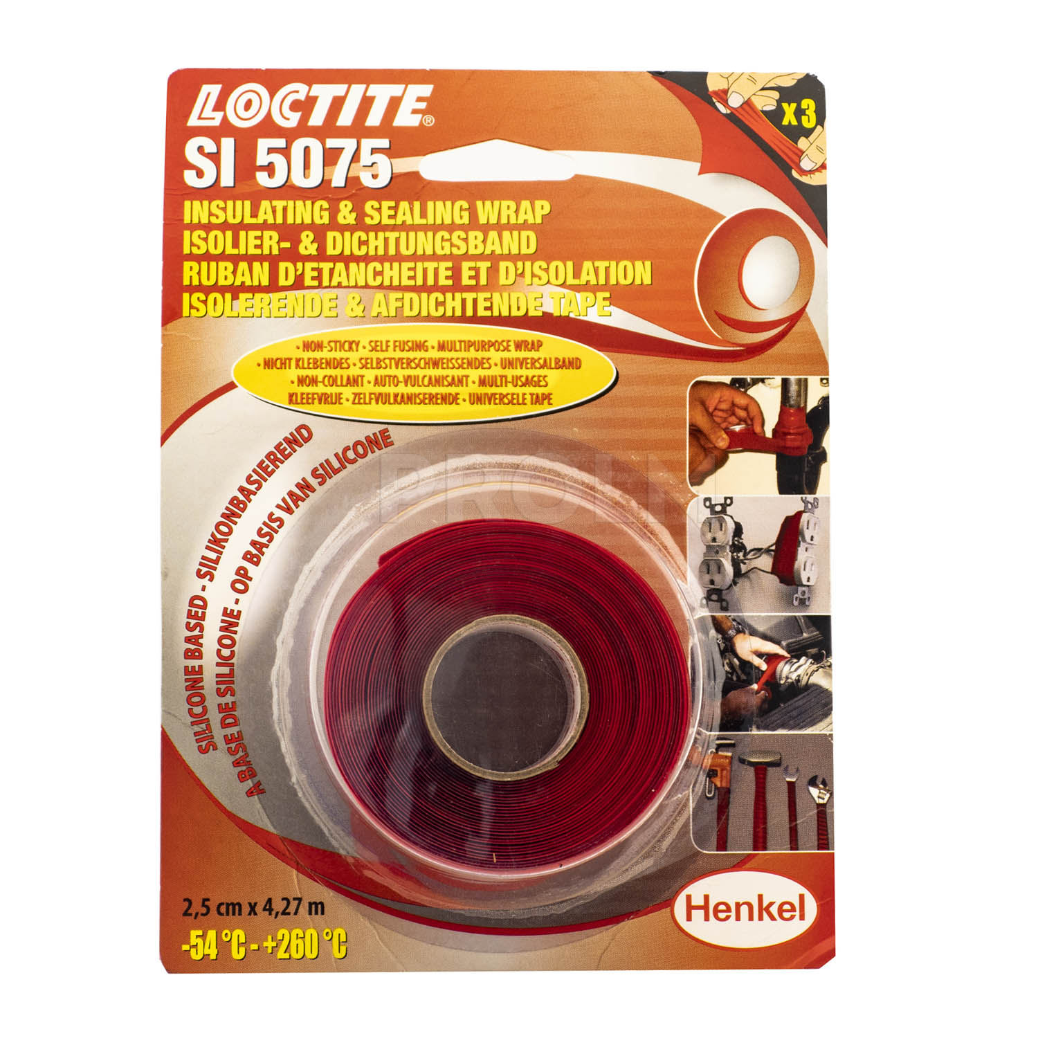 Универсальная силиконовая изоляционная лента Локтайт  Loctite SI 5075 4,27M