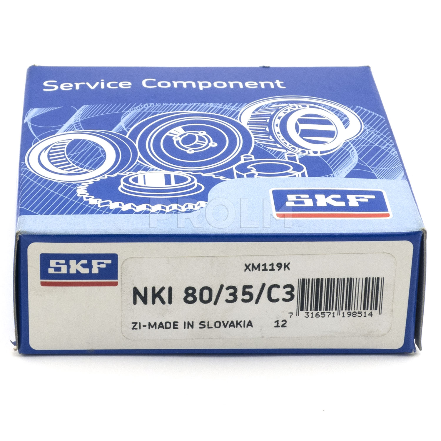 Игольчатый роликовый подшипник  SKF NKI 80/35/C3