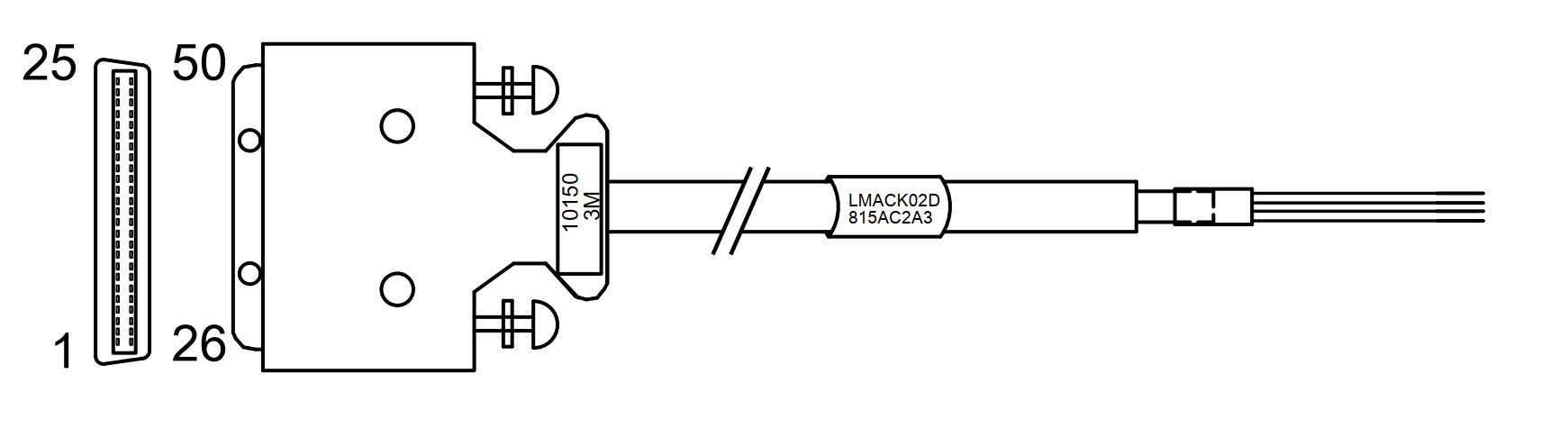 Кабель контроля сигнала драйвера  HIWIN LMACK02D