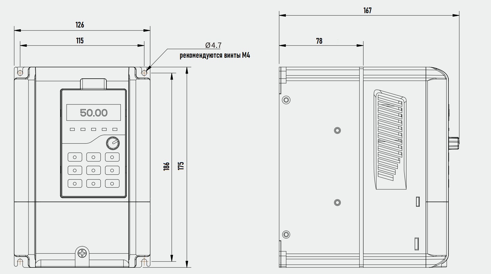 Преобразователь частоты  Kinco FV20-4T-0007G/0015L