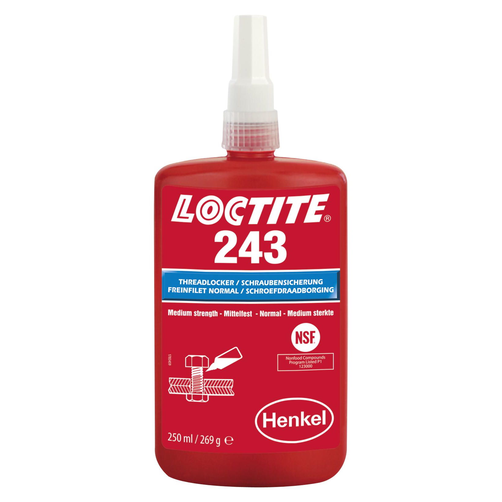 Резьбовой фиксатор средней прочности Локтайт  Loctite 243 BO250ML