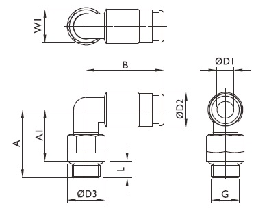 Коннектор угловой  APEX R-TBS-605