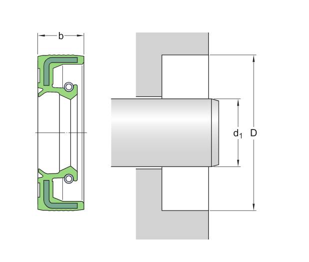 Манжета  SKF 52X72X10 HMSA10 RG