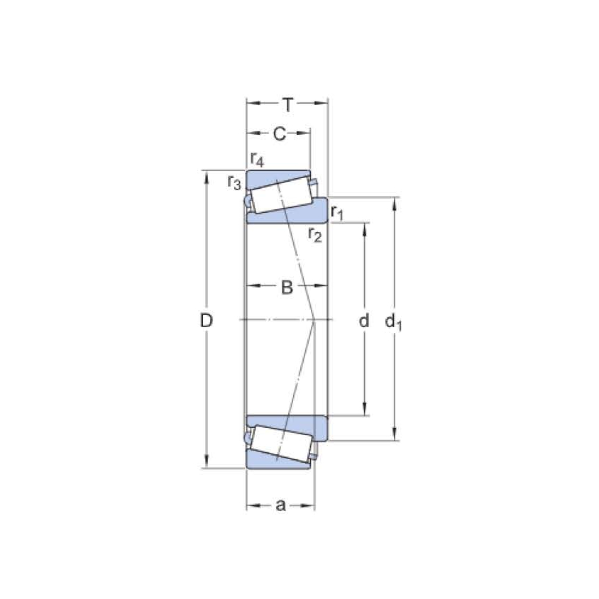 Конический роликовый подшипиник, (OD = <90 мм)  SKF 32004 X