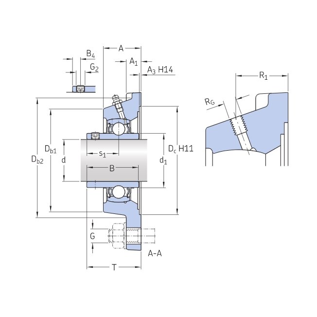 Корпус с шариковым подшипником  SKF FYJ 40 TF
