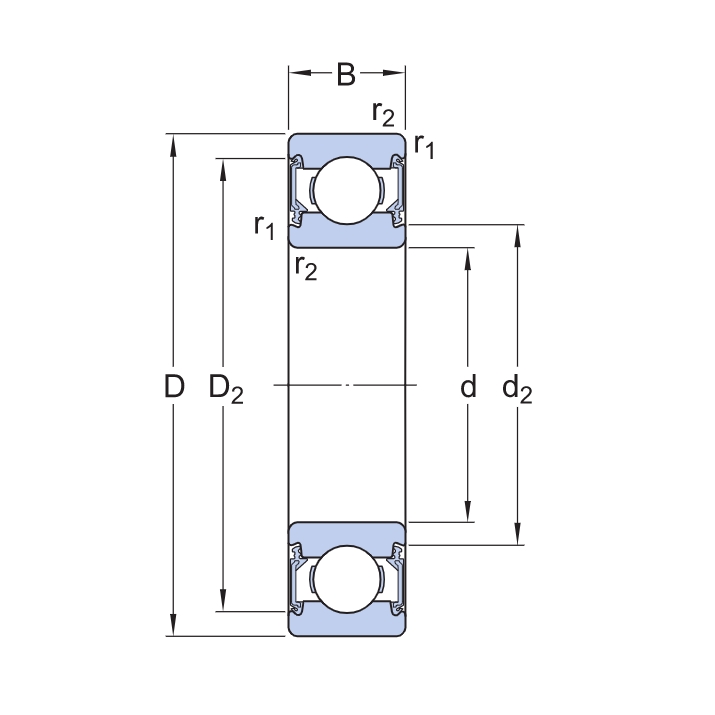 Подшипник  SKF 62204-2RS1