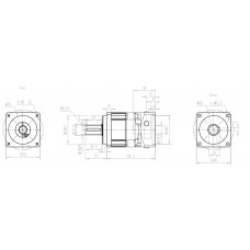 Редуктор планетарный AB060L1-010-P1-S2-14-30-50-70-M5