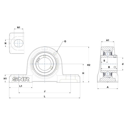 Корпус с шариковым подшипником  NTN M-UCP207D1