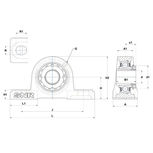 Корпус с шариковым подшипником  SNR UKP210H