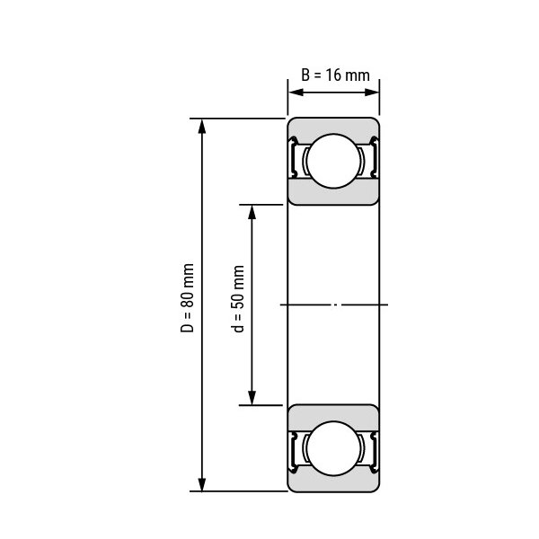 Подшипник  ArtNC 6010-2RS