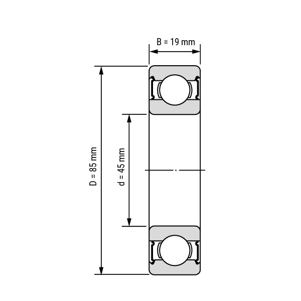 Подшипник  ArtNC 6209-2RS-C3