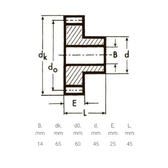 Прямозубая шестерня  ArtNC M2.5 Z24