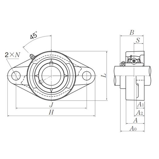 Корпус с шариковым подшипником  NTN UCFL310D1